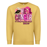 Antique Gold heal cancer for nothing is impossible with god Premium Sweatshirt - BarkalooDesign