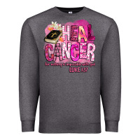 Charcoal Heather heal cancer for nothing is impossible with god Premium Sweatshirt - BarkalooDesign