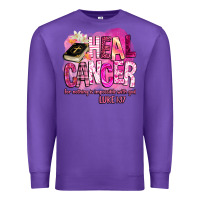 Purple heal cancer for nothing is impossible with god Premium Sweatshirt - BarkalooDesign