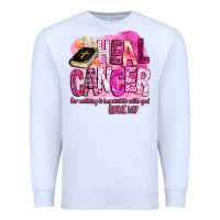 White heal cancer for nothing is impossible with god Premium Sweatshirt - BarkalooDesign