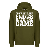 Army Green Don't Hate The Player Hate The Game Premium Hoodie - InspiraDesign