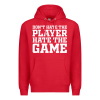 Red Don't Hate The Player Hate The Game Premium Hoodie - InspiraDesign