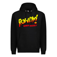 Black Ronda Rousey Merch Rowdy Ronda Rousey Shirt Premium Hoodie - InspiraDesign