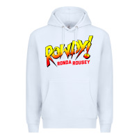 White Ronda Rousey Merch Rowdy Ronda Rousey Shirt Premium Hoodie - InspiraDesign