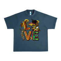 Midnight Navy love juneteenth africa Urban Heavy Tee - CowGirlArtShop