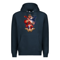 Navy wonder woman movie arms crossed t shirt Premium Hoodie - InspiraDesign