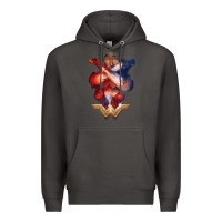 Smoke wonder woman movie arms crossed t shirt Premium Hoodie - InspiraDesign