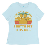 Baby Blue Hold My Drink I Gotta Pet This Dog Ladies Tee - Bettercallsaul