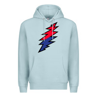 Blue Mist Lazy Lightning Bolt Premium Hoodie - InspiraDesign