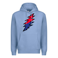 Colony Blue Lazy Lightning Bolt Premium Hoodie - InspiraDesign