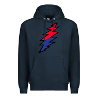 Navy Lazy Lightning Bolt Premium Hoodie - InspiraDesign
