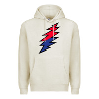 Oatmeal Heather Lazy Lightning Bolt Premium Hoodie - InspiraDesign