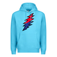 Ocean Blue Lazy Lightning Bolt Premium Hoodie - InspiraDesign