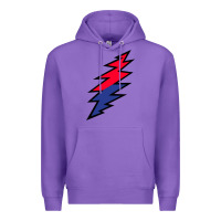 Purple Lazy Lightning Bolt Premium Hoodie - InspiraDesign