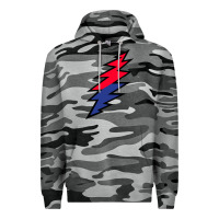 Slate Camo Lazy Lightning Bolt Premium Hoodie - InspiraDesign