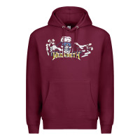 Burgundy Megadeath caught Premium Hoodie - InspiraDesign