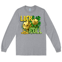 Heather Grey Luck and roll Long Sleeve Tee - CowGirlArtShop