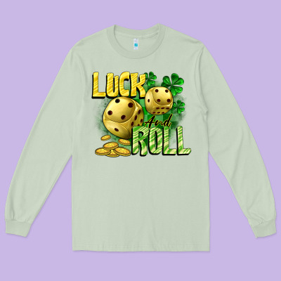 Luck And Roll Long Sleeve Tee Designed By Cowgirlartshop