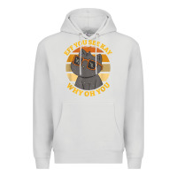 Dove Grey funny retro sunset eff you see kay why oh you cat lovers t shirt Premium Hoodie - ArtChic