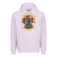 Lilac funny retro sunset eff you see kay why oh you cat lovers t shirt Premium Hoodie - ArtChic