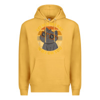 Mustard funny retro sunset eff you see kay why oh you cat lovers t shirt Premium Hoodie - ArtChic