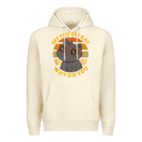 Sandshell funny retro sunset eff you see kay why oh you cat lovers t shirt Premium Hoodie - ArtChic