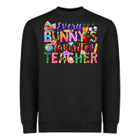 Black Every Bunny Favorite Teacher Easter Heavyweight Sweatshirt - CowhideDigitalArt