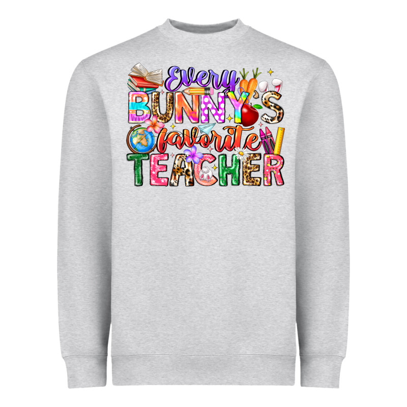 Every Bunny Favorite Teacher Easter Heavyweight Sweatshirt by CowhideDigitalArt | Teevron
