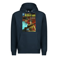 Navy The Rifleman Retro Western Premium Hoodie - ArtChic