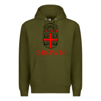 Army Green brown university Premium Hoodie - ArtChic