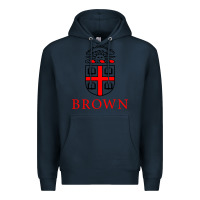 Navy brown university Premium Hoodie - ArtChic
