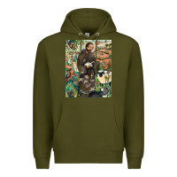 Army Green saint francis Premium Hoodie - ArtChic