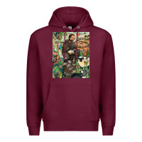 Burgundy saint francis Premium Hoodie - ArtChic
