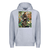 Heather Grey saint francis Premium Hoodie - ArtChic