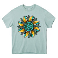 Arona sunflower gemstone leopard Heavy Core Tee - Artiststas