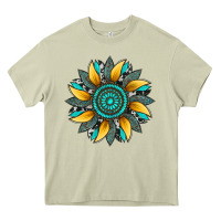Mossy sunflower gemstone leopard Heavy Core Tee - Artiststas