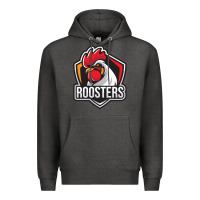 Charcoal Heather rooster art Premium Hoodie - ArtChic