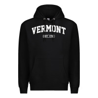 Black vermont vintage state athletic style pullover hoodie Premium Hoodie - ArtChic