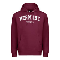 Burgundy vermont vintage state athletic style pullover hoodie Premium Hoodie - ArtChic