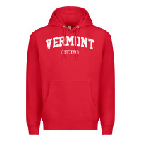 Red vermont vintage state athletic style pullover hoodie Premium Hoodie - ArtChic