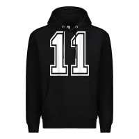 Black number 11 shirt sports player number back of shirt Premium Hoodie - ArtChic