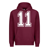 Burgundy number 11 shirt sports player number back of shirt Premium Hoodie - ArtChic