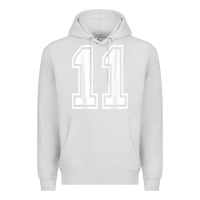Dove Grey number 11 shirt sports player number back of shirt Premium Hoodie - ArtChic