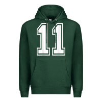 Sports Green number 11 shirt sports player number back of shirt Premium Hoodie - ArtChic