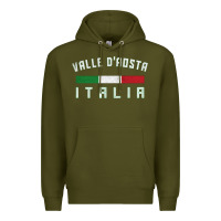 Army Green valle d'aosta italia italy region typography design Premium Hoodie - ArtChic