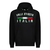 Black valle d'aosta italia italy region typography design Premium Hoodie - ArtChic