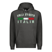 Charcoal Heather valle d'aosta italia italy region typography design Premium Hoodie - ArtChic