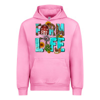 Fuchsia Pink farm life Urban Hoodie - AdoDesignShop