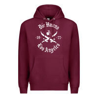 Burgundy die' hunns Premium Hoodie - ArtChic
