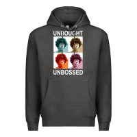 Charcoal Heather unbought unbossed shirley chisholm retro vintage gift long sleeve t sh Premium Hoodie - ArtChic